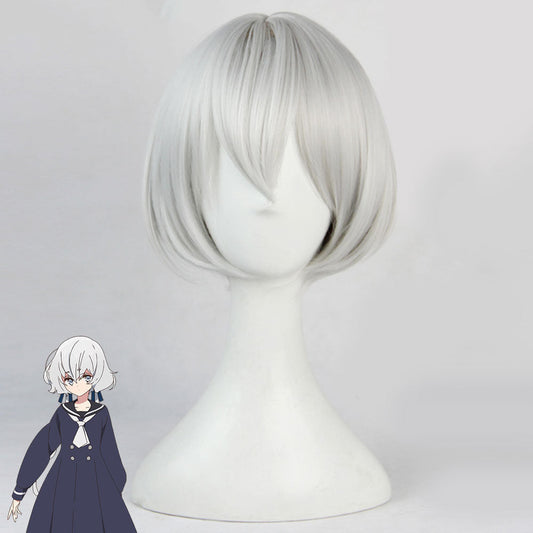 Zombieland Saga Konno Junko Silver Grey Cosplay Wig