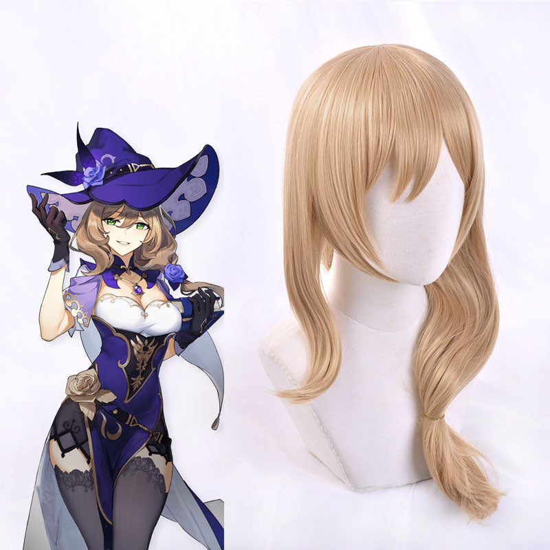 Genshin Impact Lisa Brown Cosplay Wig