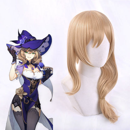 Genshin Impact Lisa Brown Cosplay Wig