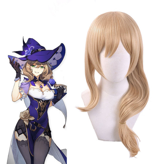 Genshin Impact Lisa Brown Cosplay Wig