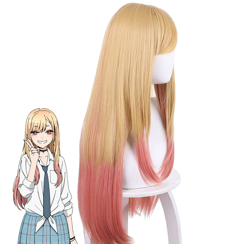 My Dress-Up Darling Sono Bisque Doll Wa Koi Wo Suru Kitagawa Marin Golden Pink Cosplay Wig