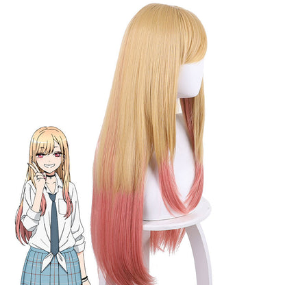My Dress-Up Darling Sono Bisque Doll Wa Koi Wo Suru Kitagawa Marin Golden Pink Cosplay Wig