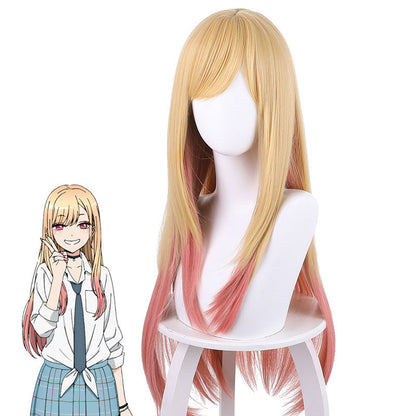 My Dress-Up Darling Sono Bisque Doll Wa Koi Wo Suru Kitagawa Marin Golden Pink Cosplay Wig