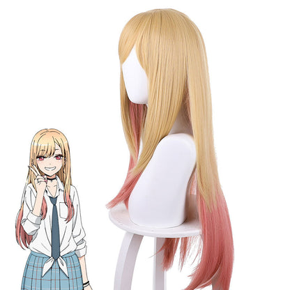 My Dress-Up Darling Sono Bisque Doll Wa Koi Wo Suru Kitagawa Marin Golden Pink Cosplay Wig