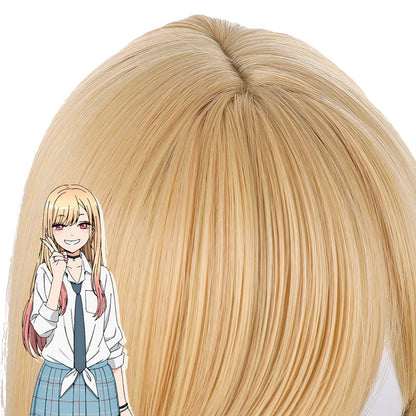 My Dress-Up Darling Sono Bisque Doll Wa Koi Wo Suru Kitagawa Marin Golden Pink Cosplay Wig