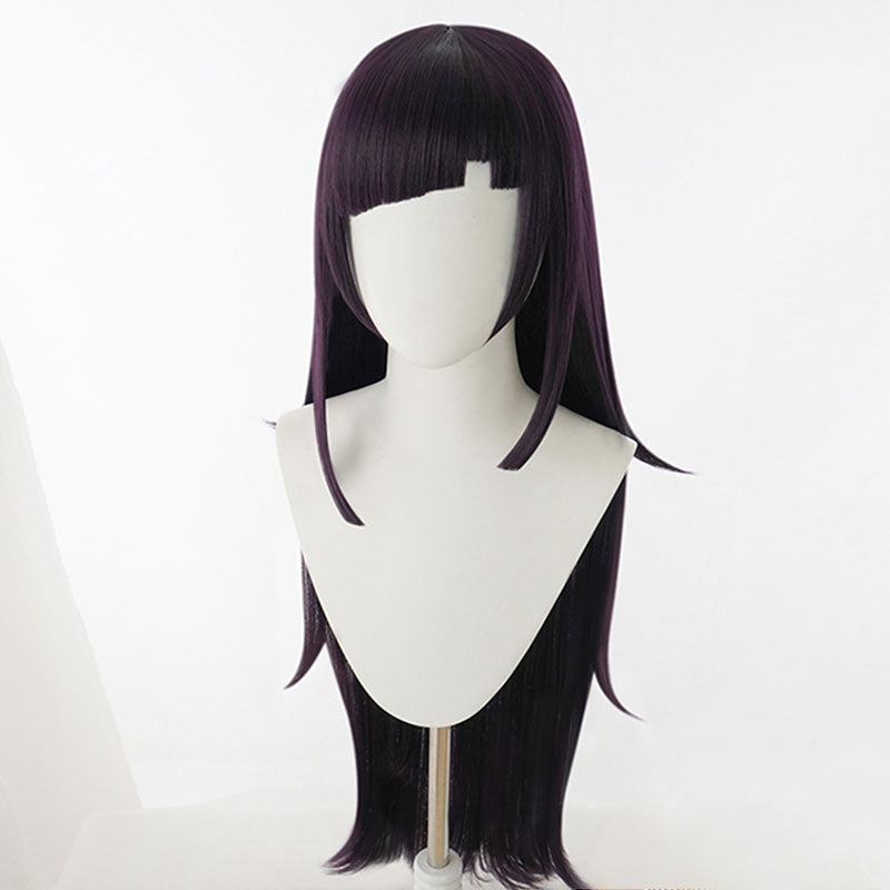 Super Danganronpa Dangan Ronpa 2 Mikan Tsumiki Halloween Purple Cosplay Wig