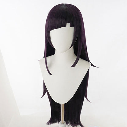 Super Danganronpa Dangan Ronpa 2 Mikan Tsumiki Halloween Purple Cosplay Wig